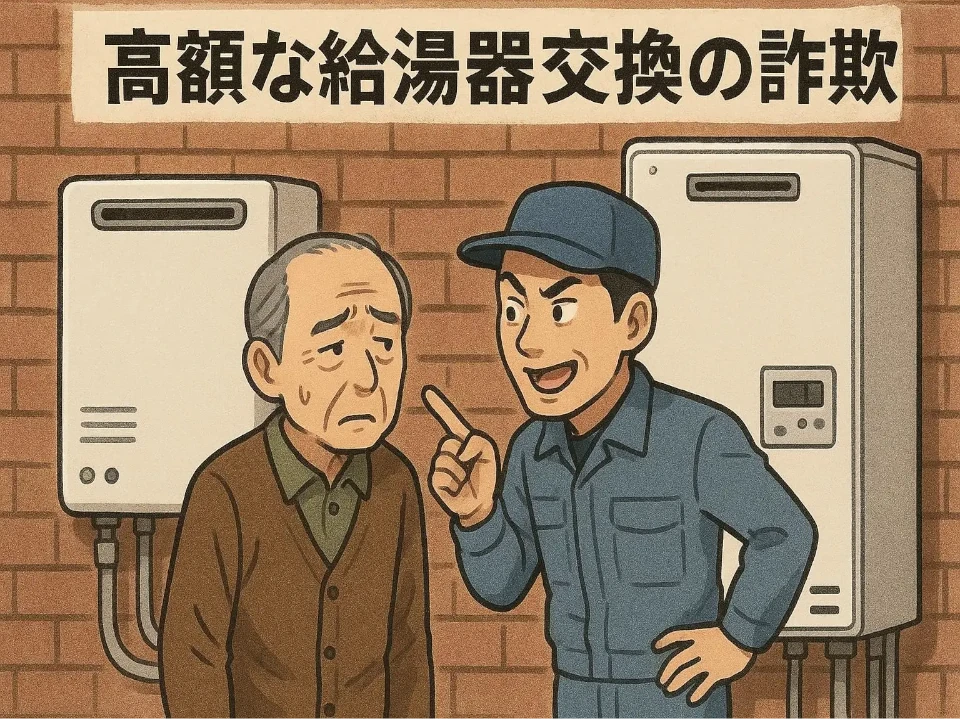 大阪での高額給湯器交換詐欺の手口にご用心